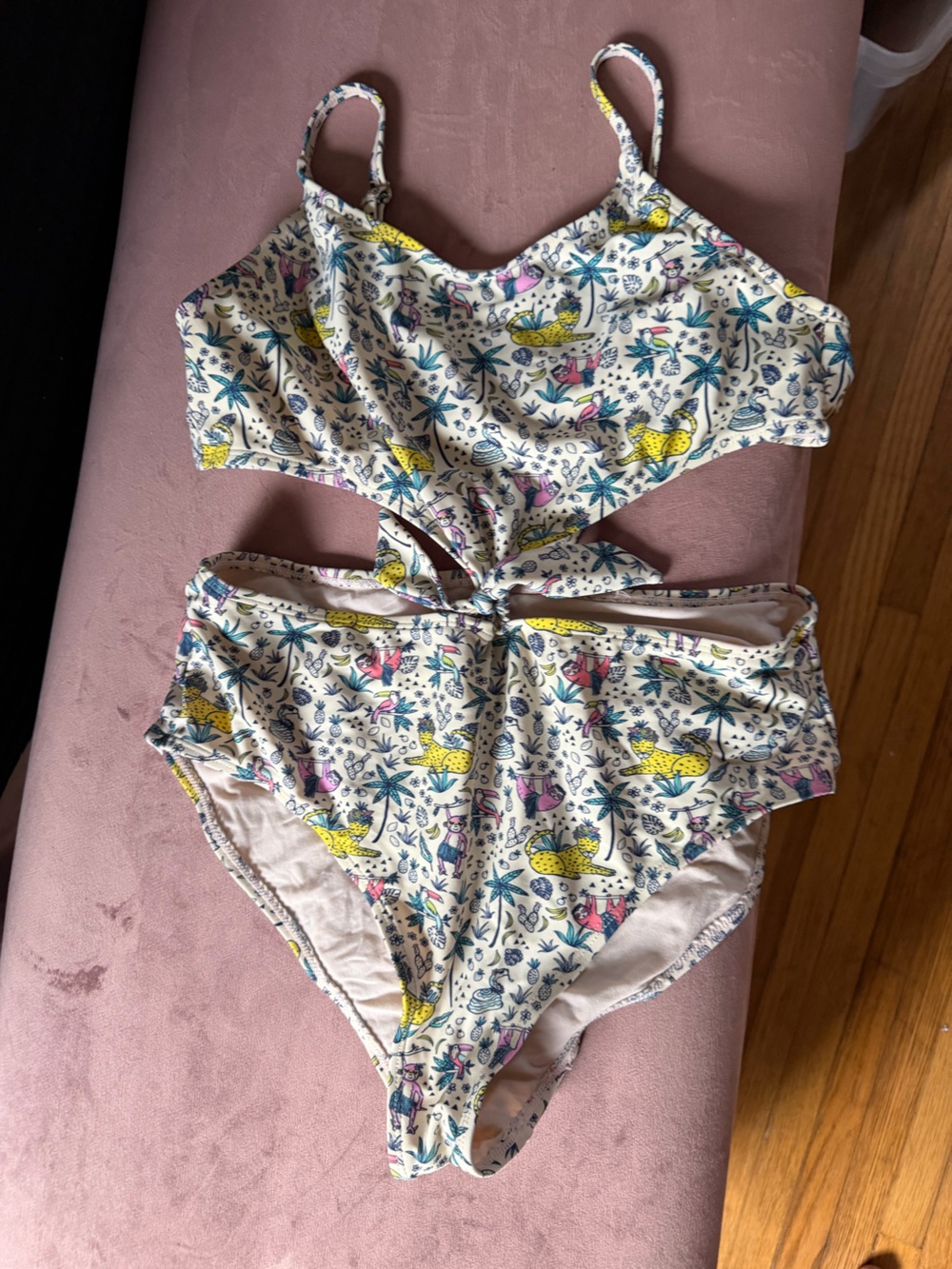 Egg Collective Kids One-Piece Swimsuit with Jungle Print